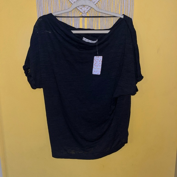 Free People Tops - We The Free People Women's Astrid T-Shirt in Black Size LARGE